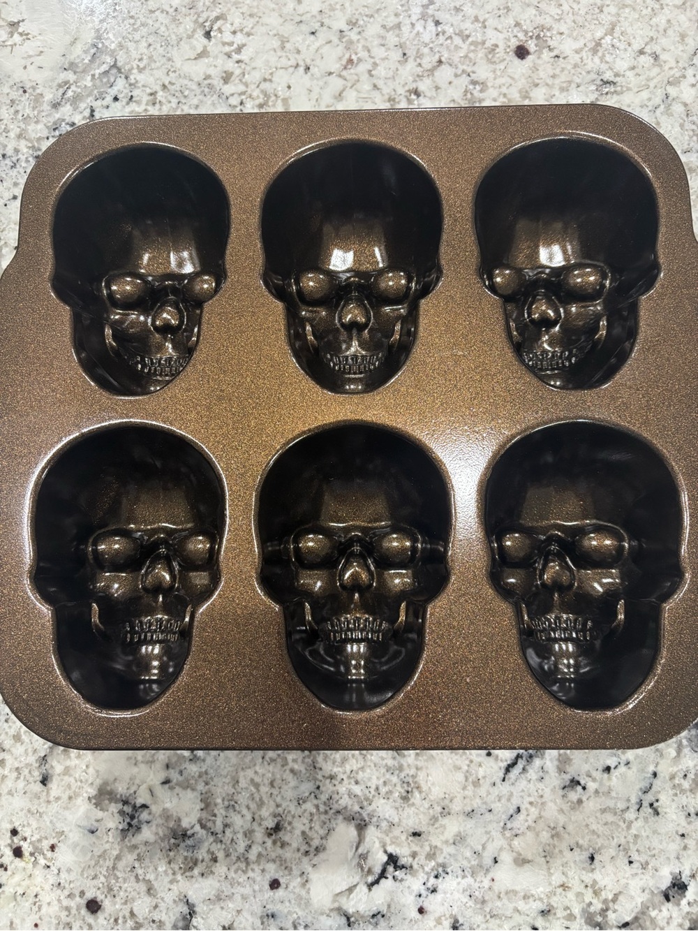 Nordic Ware Haunted Skull Cakelet Pan - Halloween Bakeware gothic